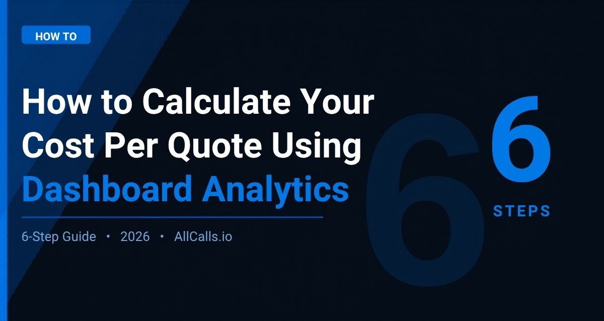 How to calculate your personal cost per quote using real-time dashboard analytics