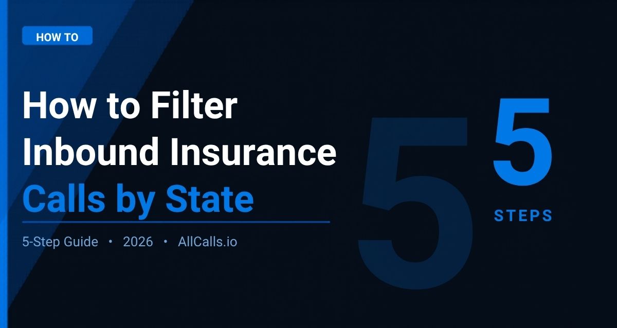 How to filter inbound insurance calls by state for licensed agents in 2026