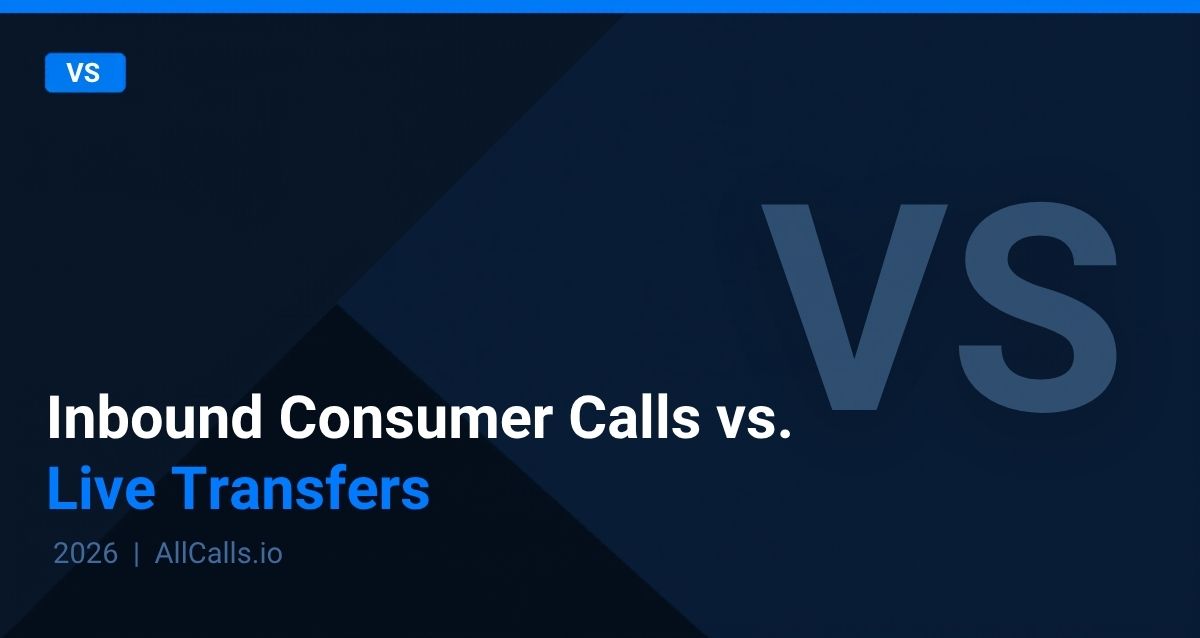 Inbound consumer calls vs live transfers which lead type is better for Medicare sales