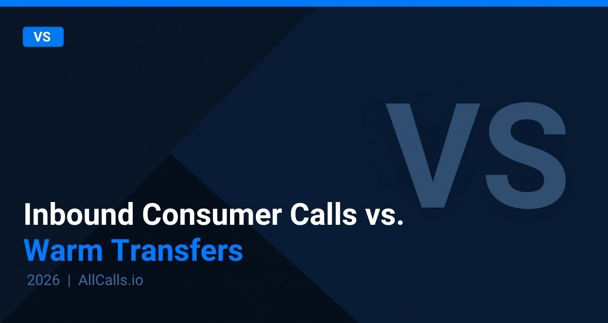Inbound consumer calls vs warm transfers which lead type is better for insurance conversions
