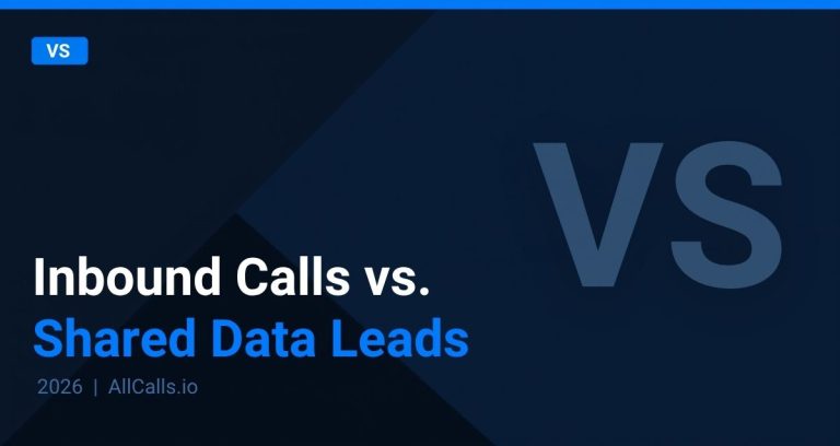 Inbound insurance calls vs shared data leads which lead type is better for lowest CPA