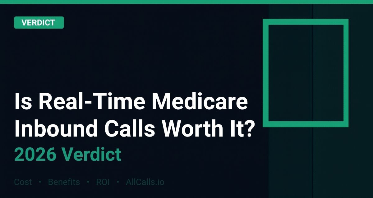 Is real-time Medicare inbound calls worth it 2026 cost benefits and verdict