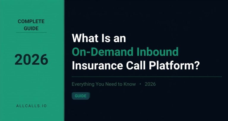 What is an on-demand inbound insurance call platform and how does it work
