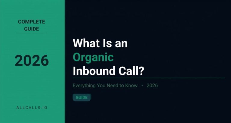 What is an organic inbound call and the difference from cold transfer insurance leads