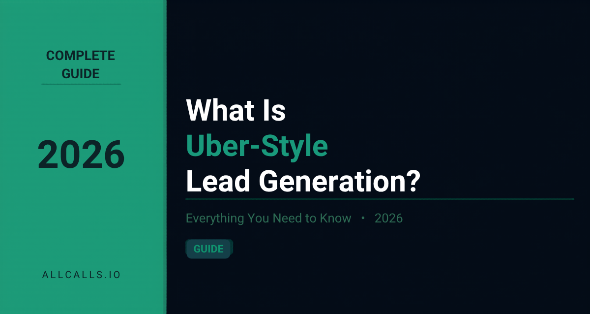 What is Uber-style lead generation and how the on-demand inbound insurance call model works
