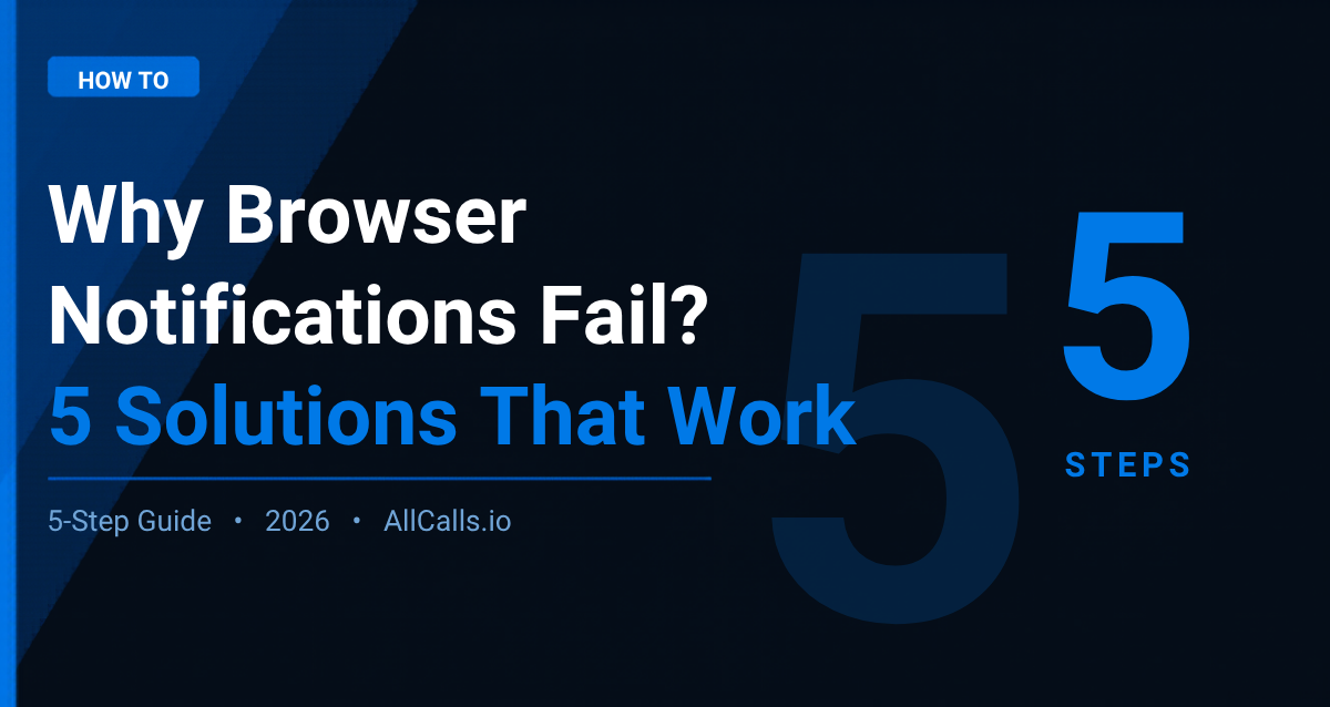 5 solutions to fix browser notification failures for insurance agents receiving live calls